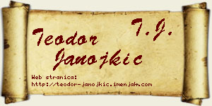 Teodor Janojkić vizit kartica